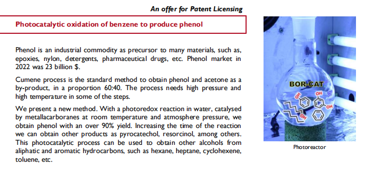 Photocatalytic oxidation process to produce phenol