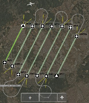 System for improving the performance of pilots of aircrafts in aerial photography works and procedure to be used with such system