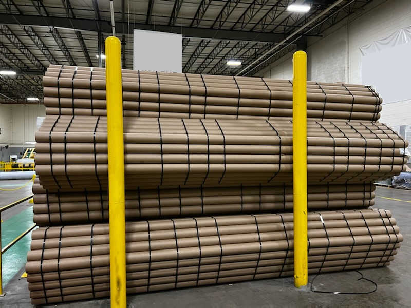 Seeking solutions for the recycling of cardboard cores for artificial turf carpets