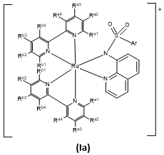 Photocatalyzers of ruthenium (II) and photocatalytic synthesis of iminas.