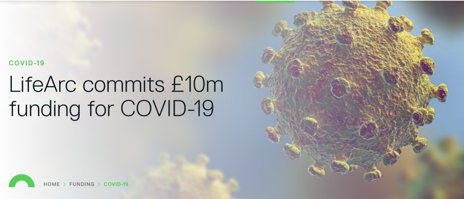 Seeking candidates to apply to the LifeArc COVID-19 Fund