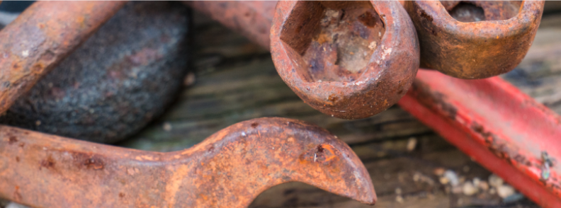 Soy-based rust remover for metals