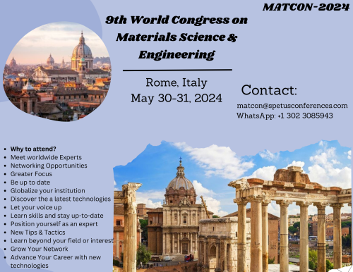 9th World Congress on Materials Science & Engineering